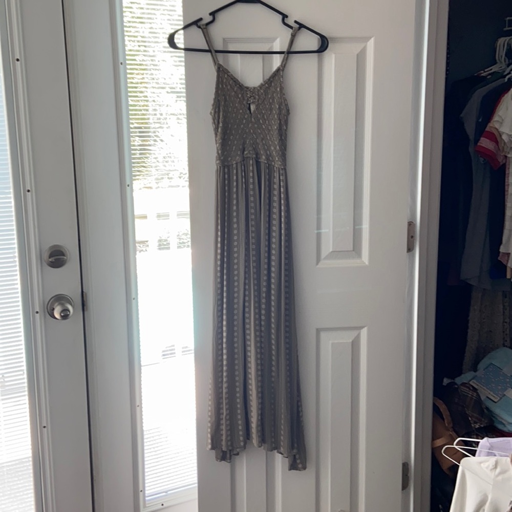 Japna green flower sun dress